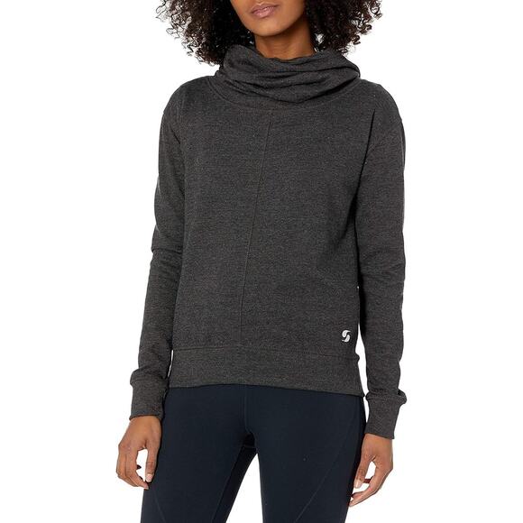 Soffe Women's Gray French Terry Cowl Neck Sweatshirt Size XS New - Picture 1 of 9